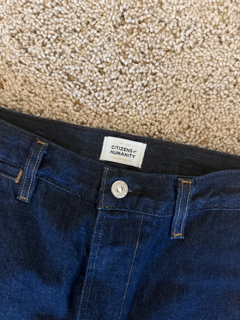 Citizens of Humanity Ayla Baggy Jeans Amherst Dark Indigo worn once - Picture 3 of 6